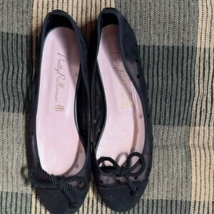 Pretty Ballerinas Black Mesh Flats